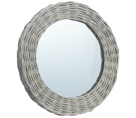 vidaXL Miroir Blanc 60 cm Osier