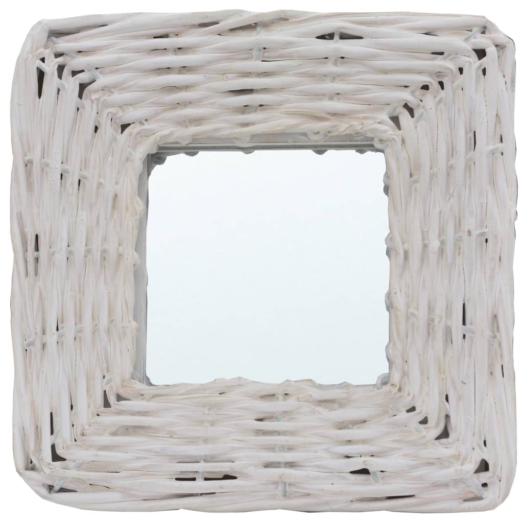 

vidaXL Spiegels 3 st 15x15 cm wicker wit