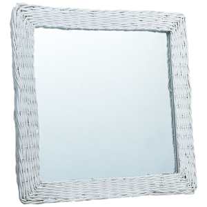 vidaXL Miroir Blanc 60x60 cm Osier