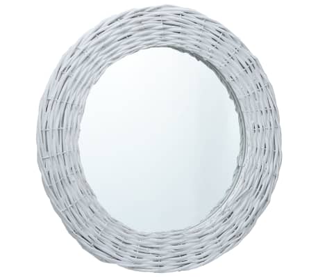 vidaXL spogulis, 40 cm, balts, pīts