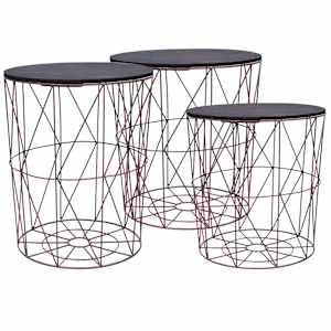 vidaXL Table basse 3 pcs Cuivre