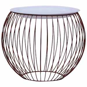 Klubska mizica zlata Ø 51 cm