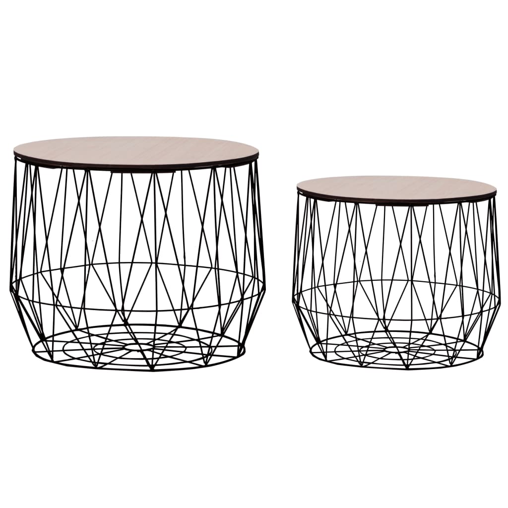 

vidaXL Coffee Table 2 pcs Black