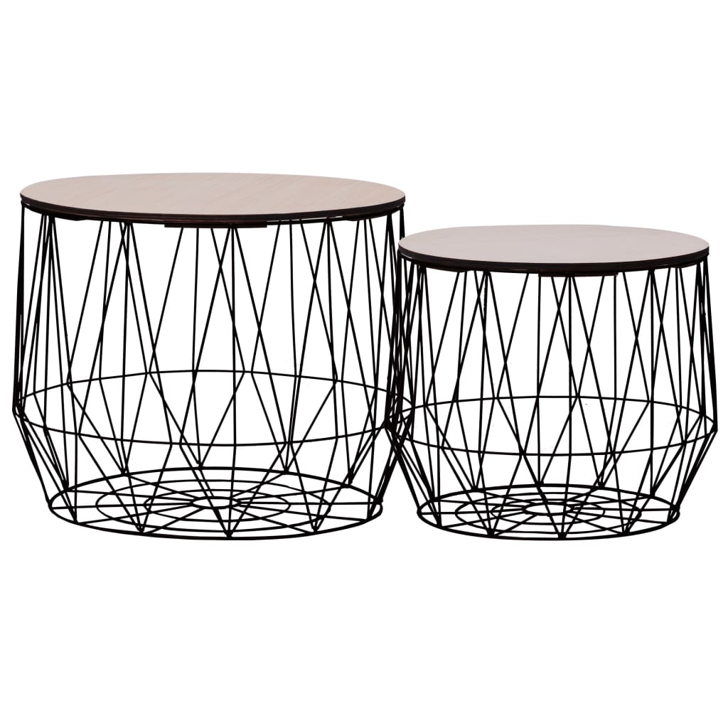 Coffee Table 2 Pcs Black VidaXL 13 width=274