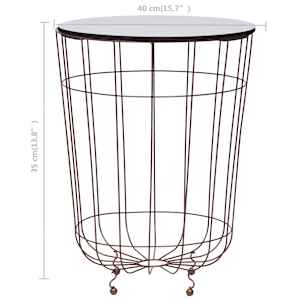Konferenční stolek zlatý Ø 40 cm - obrázek 7