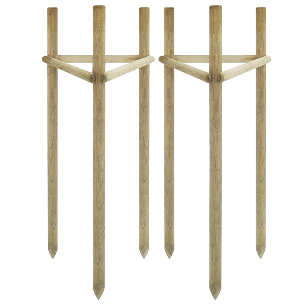 

vidaXL Boompalen 2 st 50x45x170 cm geïmpregneerd grenenhout