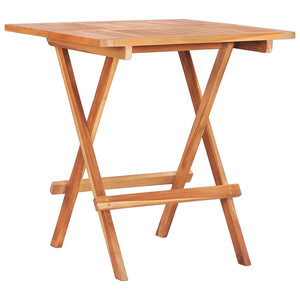 Klappbarer Bistrotisch 60 x 60 x 65 cm Teak Massiv