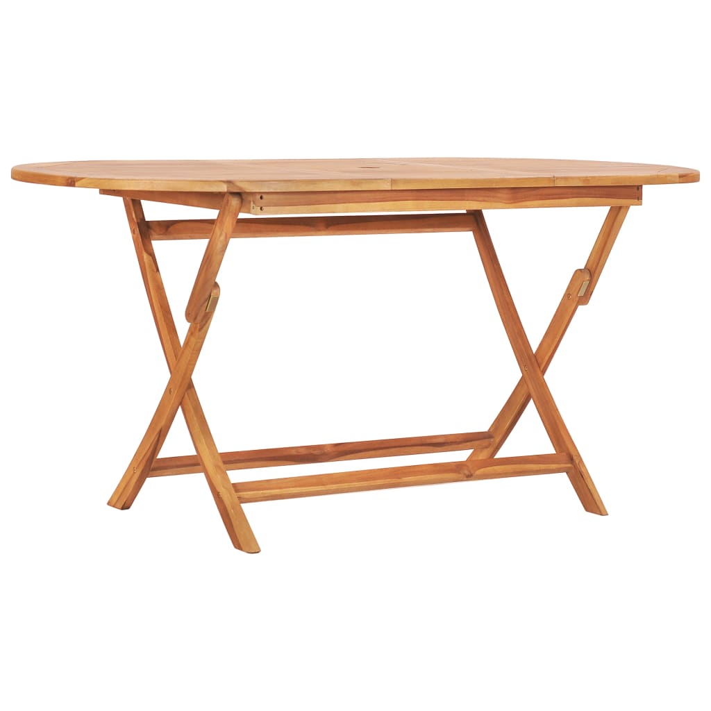 Folding Patio Table 62.9"x31.4"x29.5" Solid Teak Wood vidaXL vidaXL