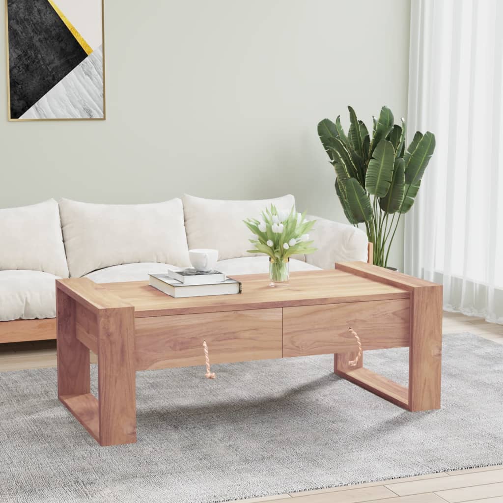 Image of Tavolino da Salotto 110x60x40 cm in Legno Massello di Teak 287892