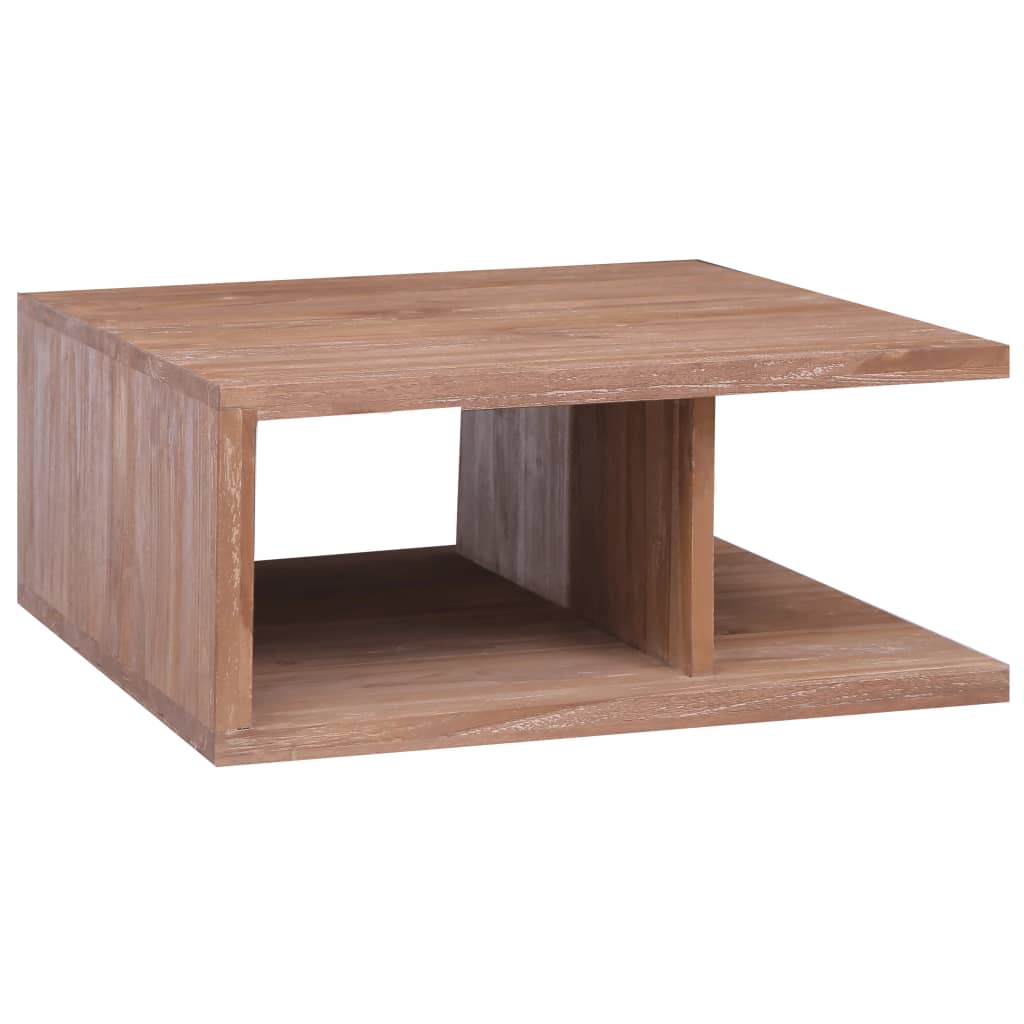 vidaXL Couchtisch 70 x 70 x 30 cm Massivholz Teak