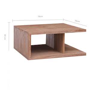 Konferenční stolek 70 x 70 x 30 cm masivní teakové dřevo - obrázek 7