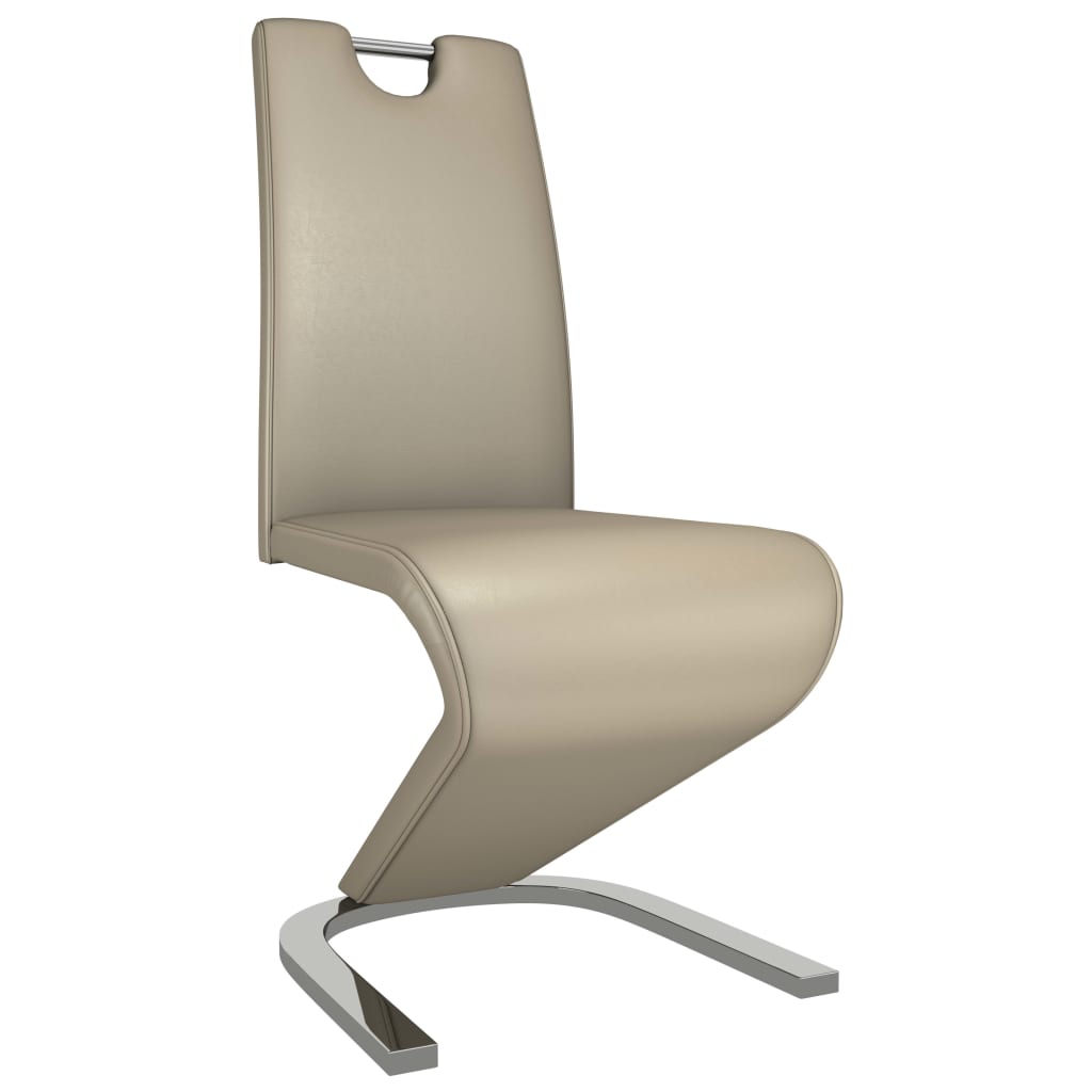 vidaXL Blagovaonske stolice od umjetne kože 4 kom boja cappuccina