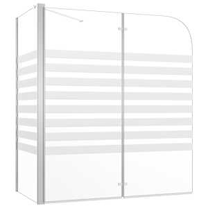 vidaXL vanni&uuml;mbris, 120 x 68 x 130 cm karastatud klaasist, triipudega