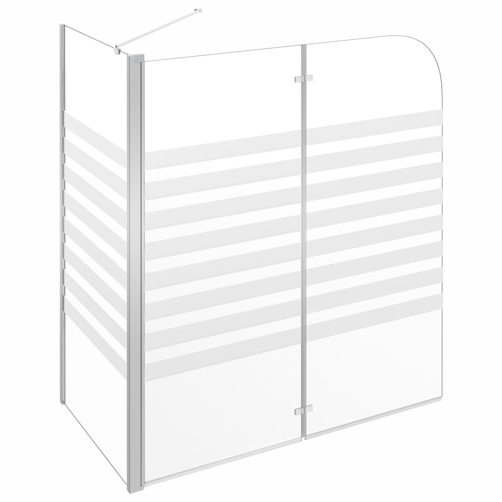 vidaXL Bath Enclosure 47.2"x26.8"x51.2" Tempered Glass Stripe