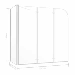 Sprchový kout 120 x 69 x 130 cm tvrzené sklo průhledný - obrázek 12