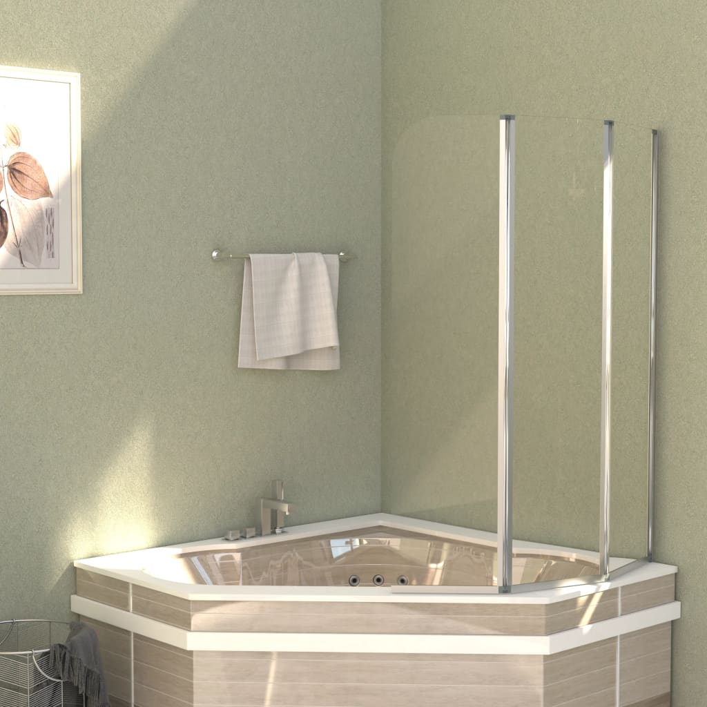 

vidaXL Badwanden 2 st 104x130 cm gehard glas transparant