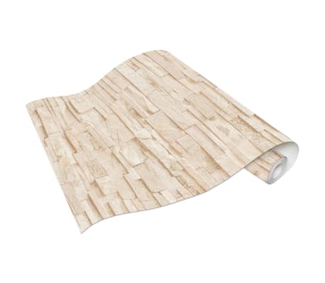 vidaXL Rouleaux de papier peint Non tissé 2 pcs Crème 0,53x10 m Brique