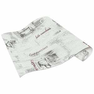 vidaXL Neaustinių tapetų rulonai, 2vnt., balti, 0,53x10m, su kavos puodeliais