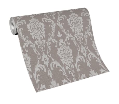 vidaXL Non Woven Ρολά Ταπετσαρίας Ornament Busy 4 τεμ. Taupe 0,53x10 μ