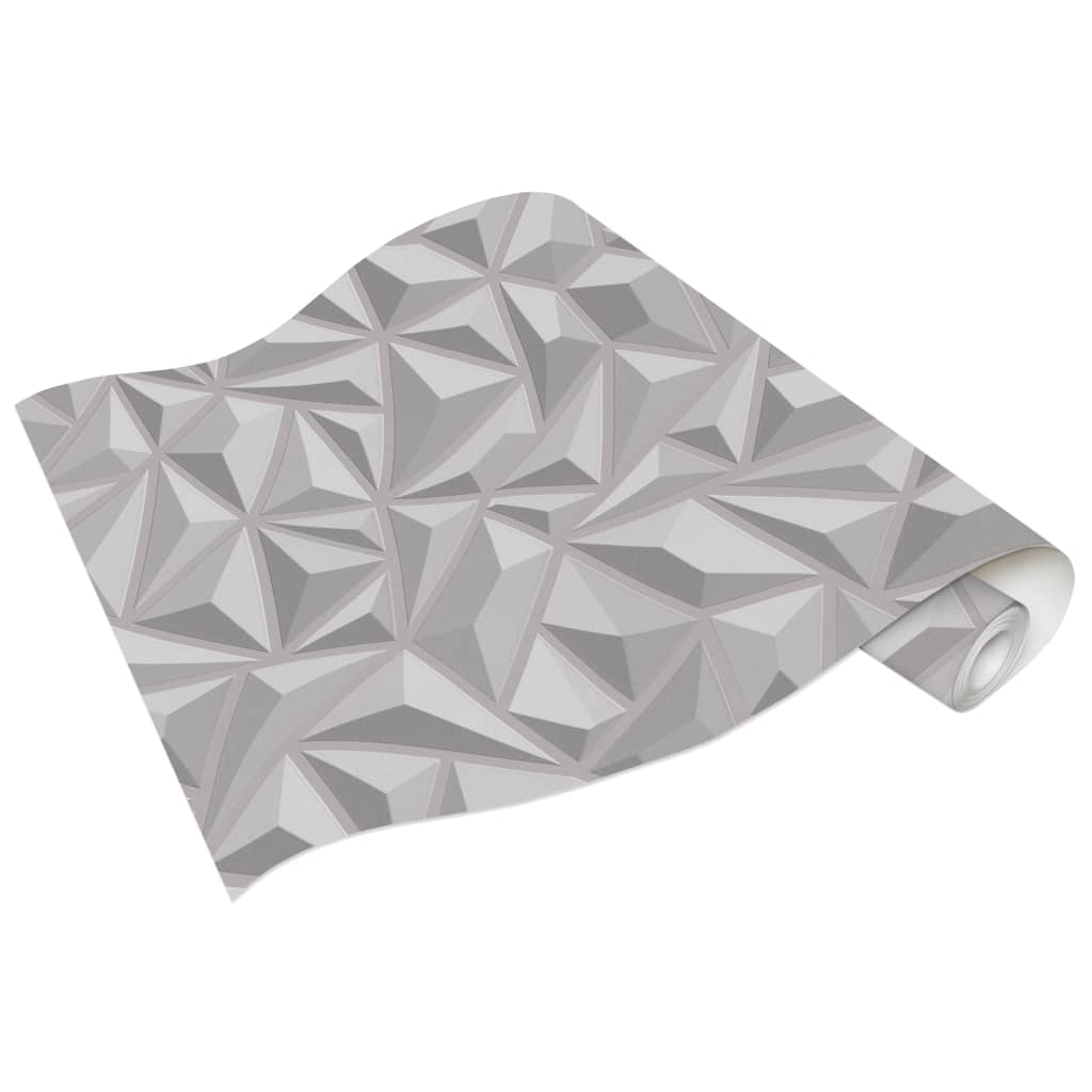 vidaXL Rouleau de papier peint Non tissé 4pcs Blanc 0,53x10m Graphique