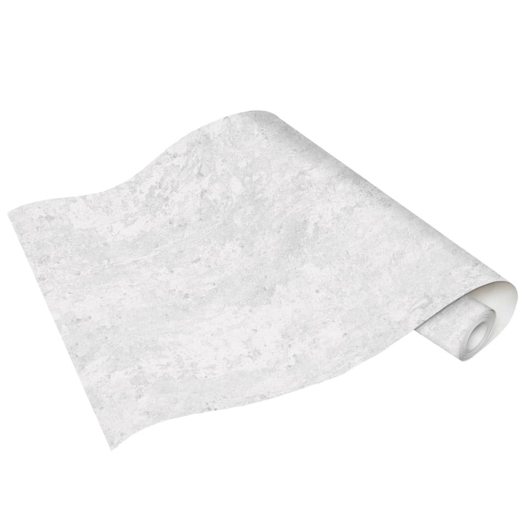 vidaXL Rouleaux de papier peint Non tissé 4 pcs Blanc béton 0,53x10 m