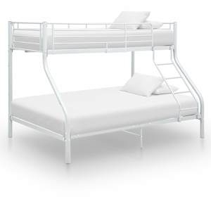 vidaXL narivoodi raam, valge, metall, 140 x 200 cm / 90 x 200 cm