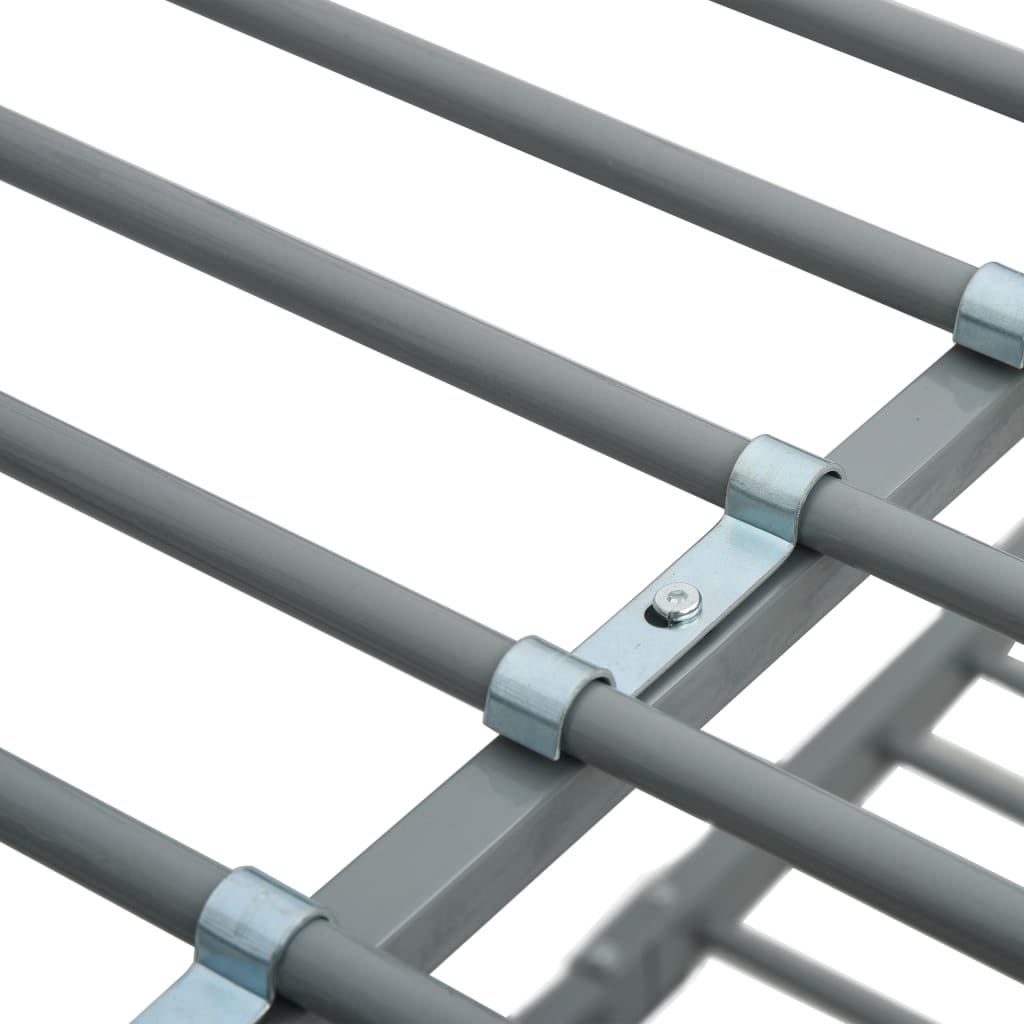 Letto A Castello Grigio In Metallo 140x200 Cm/90x200 Cm VidaXL 15 width=274