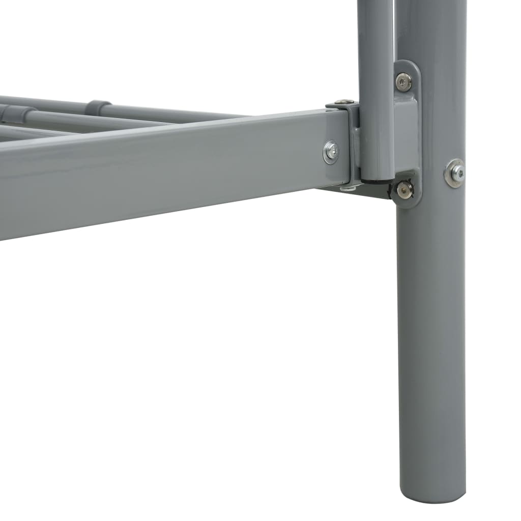 Letto A Castello Grigio In Metallo 140x200 Cm/90x200 Cm VidaXL 16 width=274