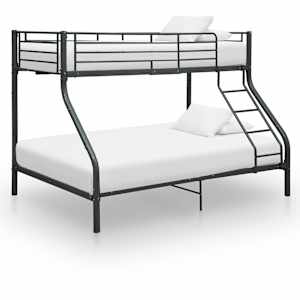 Okvir za pograd črn kovinski 140x200 cm/90x200 cm