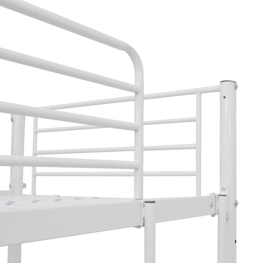 Bunk Bed With Table Frame White Metal 90x200 Cm VidaXL 16 width=274