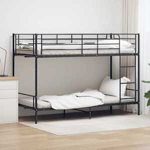 Pograd črn kovinski 90x200 cm