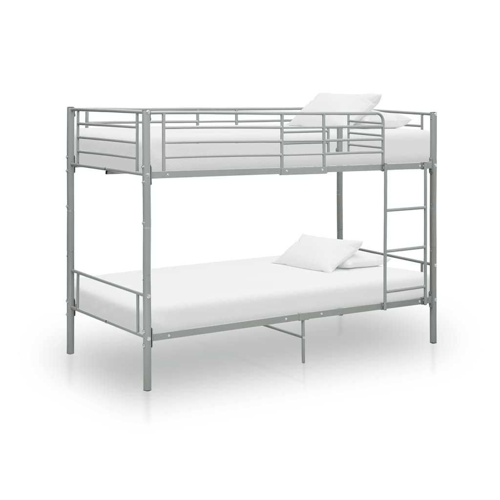 vidaXL Kerrossänky harmaa metalli 90x200 cm