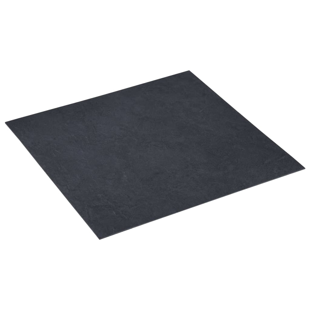 Fekete márványmintás öntapadó PVC padlólapok 5,11 m² 