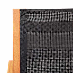 Zahradní křeslo černé masivní eukalyptus a textilen - obrázek 5