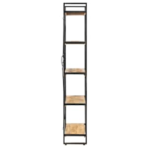 Knihovna s 5 policemi 90x30x180 cm masivní mangovníkové dřevo - obrázek 3