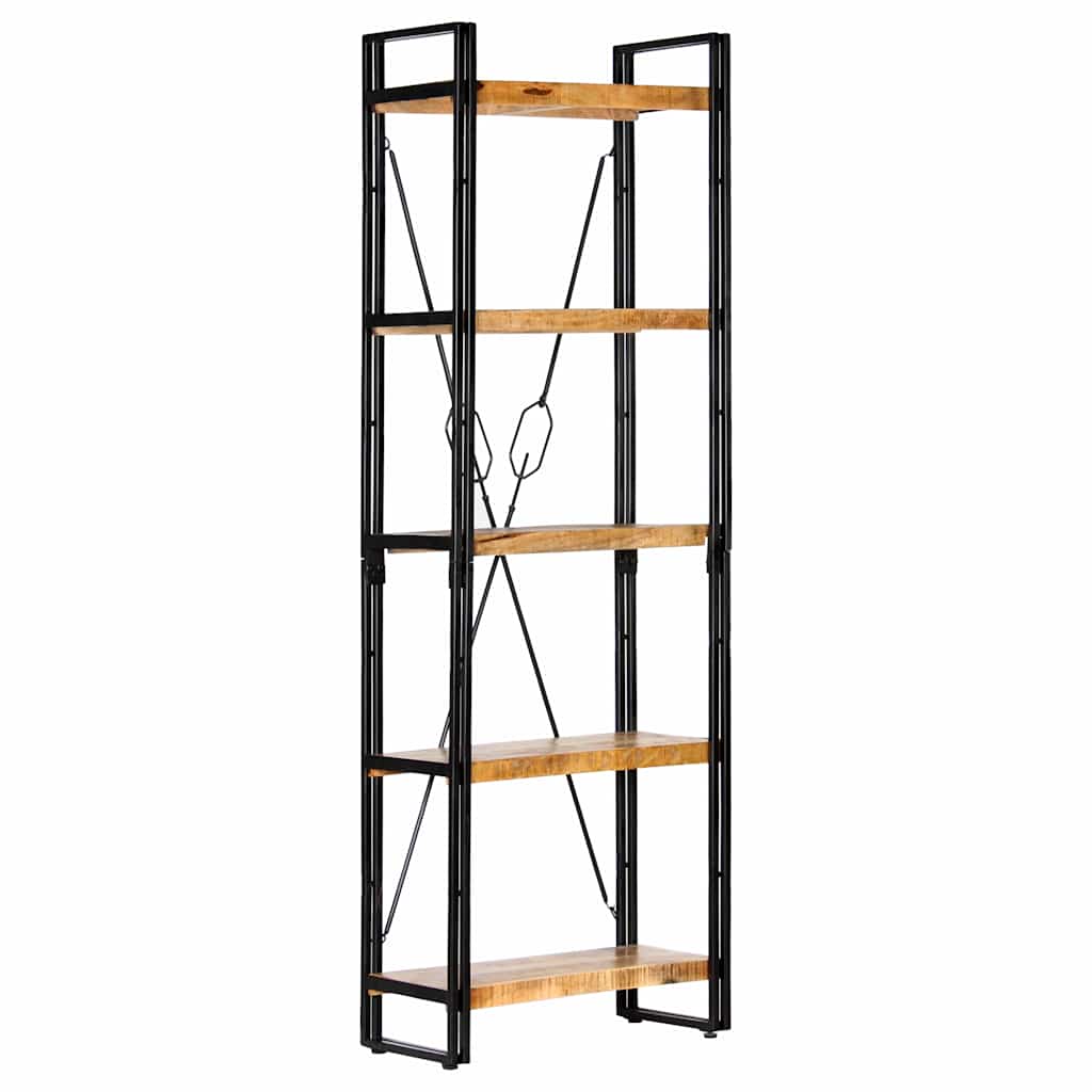 vidaXL Knihovna s 5 policemi 60 x 30 x 180 cm masivní mangovník