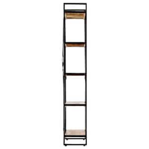 Knihovna s 5 policemi 60 x 30 x 180 cm masivní mangovník - obrázek 3