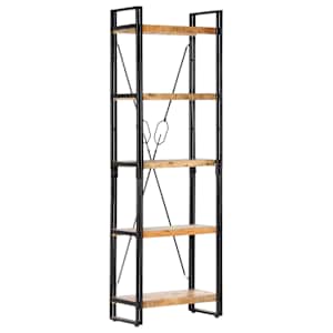 Knihovna s 5 policemi 60 x 30 x 180 cm masivní mangovník - obrázek 8