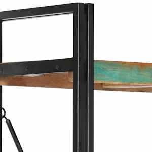 Knihovna s 5 policemi 140x30x180 cm masivní recyklované dřevo - obrázek 4