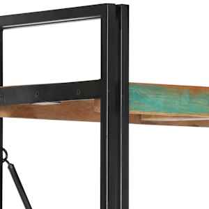 Knihovna s 5 policemi 90x30x180 cm masivní recyklované dřevo - obrázek 4