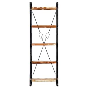Knihovna s 5 policemi 60x30x180 cm masivní recyklované dřevo - obrázek 2
