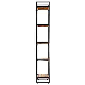 Knihovna s 5 policemi 60x30x180 cm masivní recyklované dřevo - obrázek 3