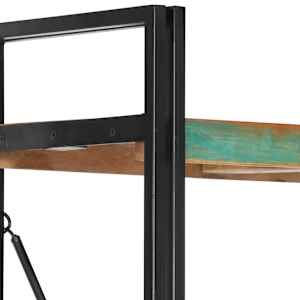 Knihovna s 5 policemi 60x30x180 cm masivní recyklované dřevo - obrázek 4