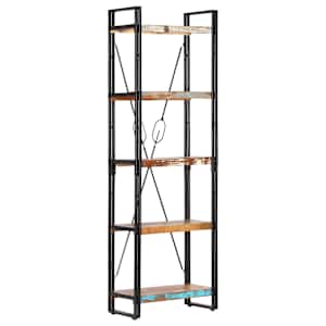 Knihovna s 5 policemi 60x30x180 cm masivní recyklované dřevo - obrázek 7