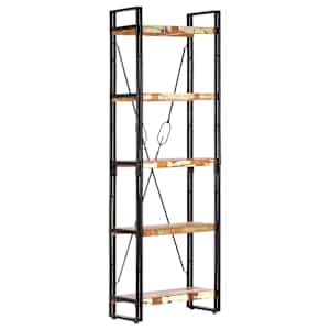 Knihovna s 5 policemi 60x30x180 cm masivní recyklované dřevo - obrázek 8
