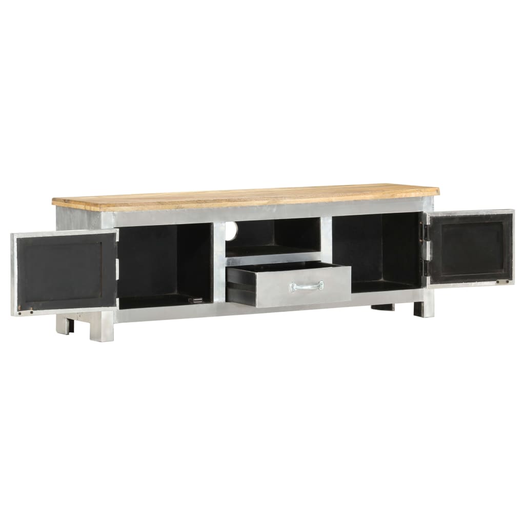 

vidaXL Tv-meubel luchtvaartstijl 120x30x40 cm massief mangohout