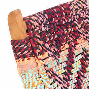 Skládací chindi židle vícebarevná textil - obrázek 6