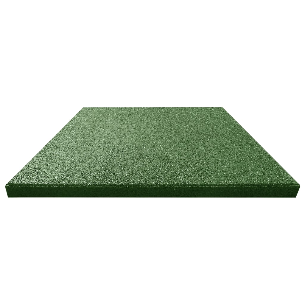 vidaXL Plăci de protecție la cădere, 6 buc, verde, 50x50x3 cm, cauciuc