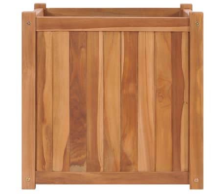 vidaXL Upph&aelig;kka&eth; Bl&oacute;maker 50x50x50 cm Gegnheill Tekkvi&eth;ur