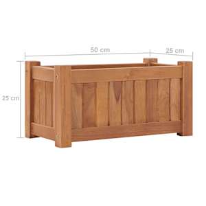 Vyvýšený záhon 50 x 25 x 25 cm masivní teakové dřevo - obrázek 7